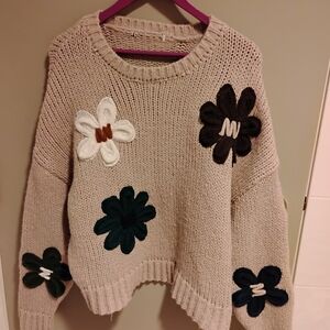 Chunky knit Beige Sweater.